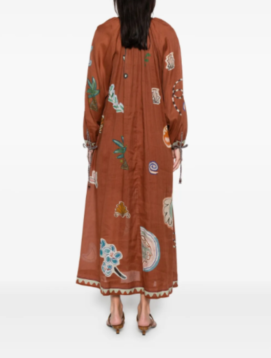 LAURENCE TIE FRONT SHIRTDRESS