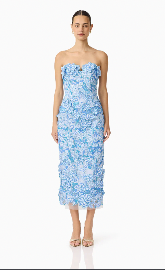 ‘Roseatte’ strapless dress  