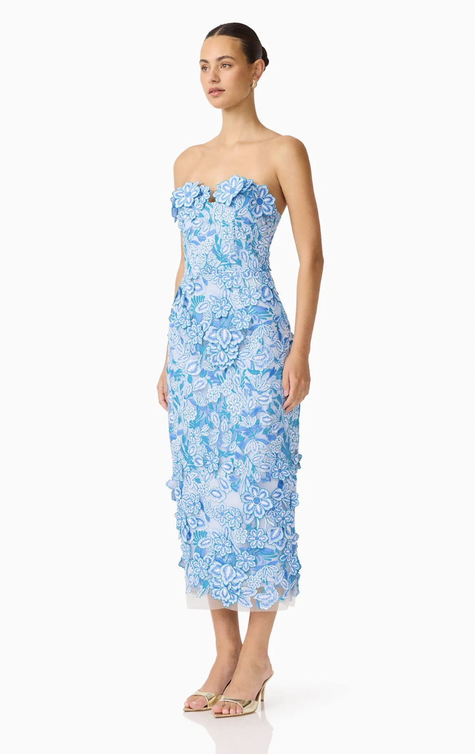 ‘Roseatte’ strapless dress  