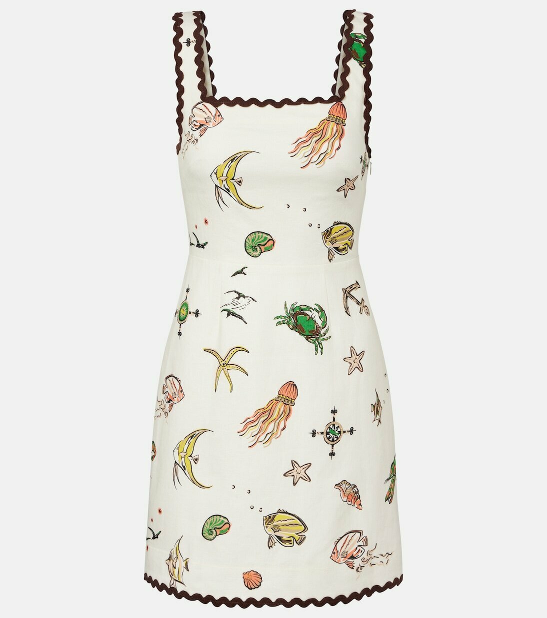 Printed cotton minidress