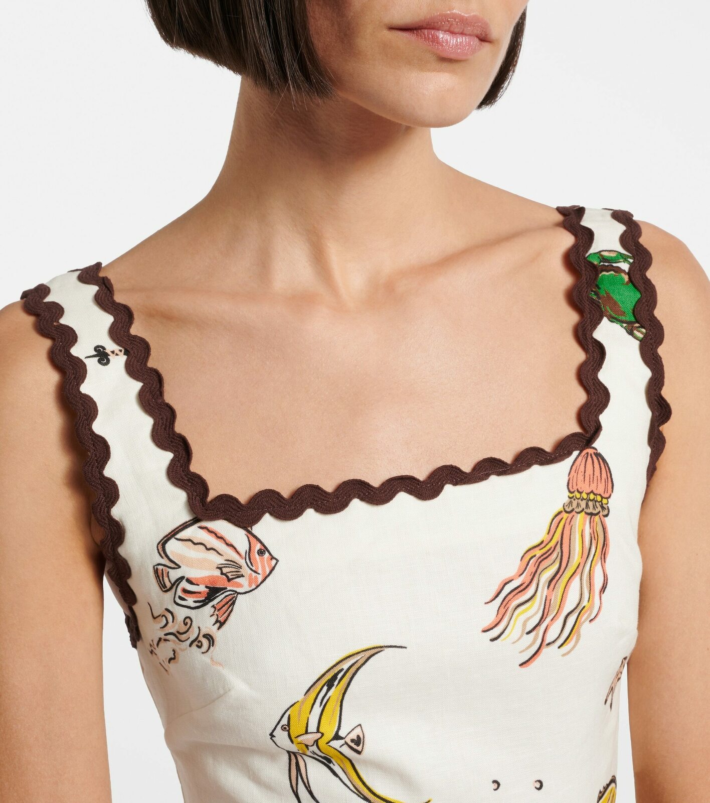Printed cotton minidress