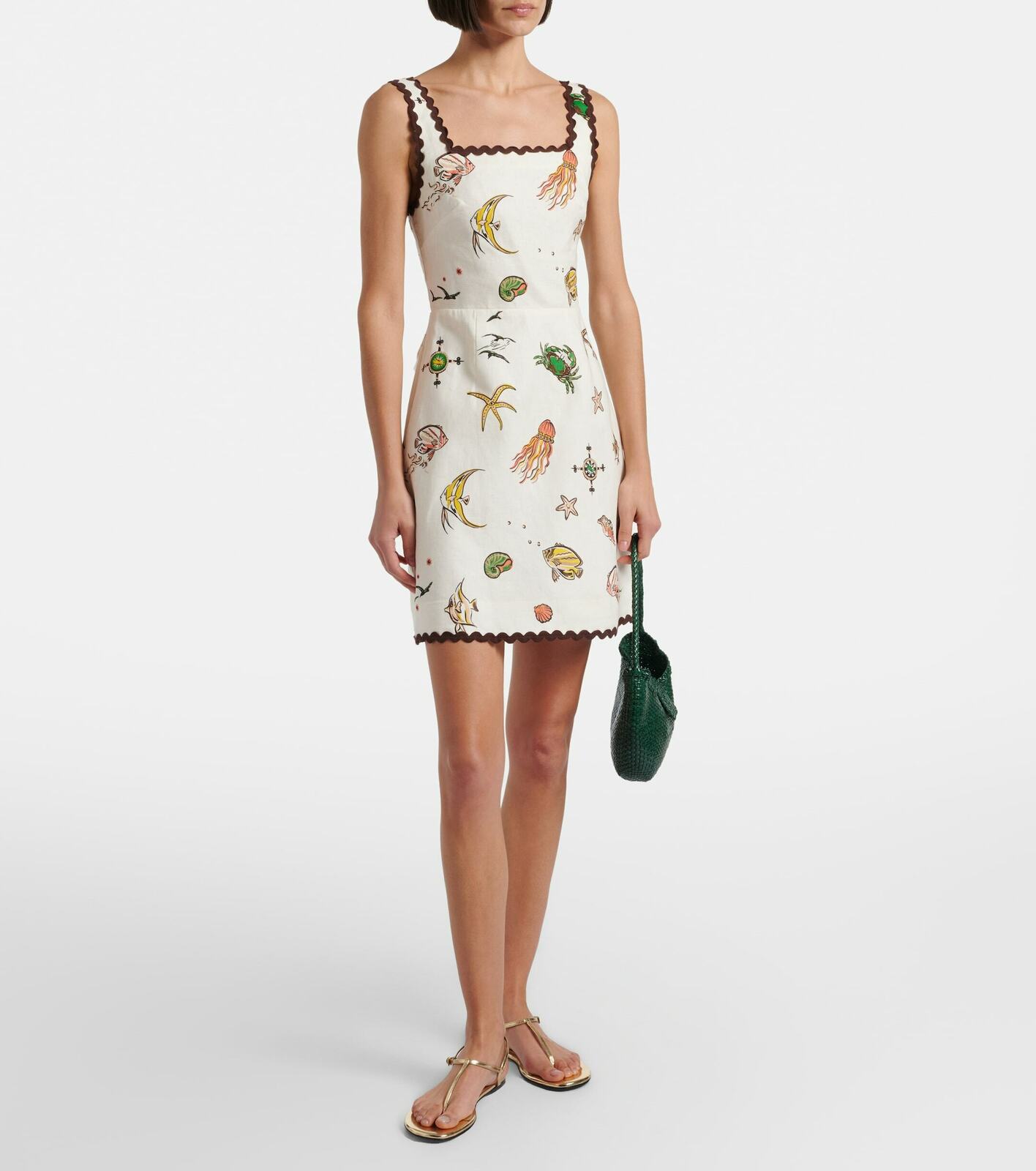 Printed cotton minidress