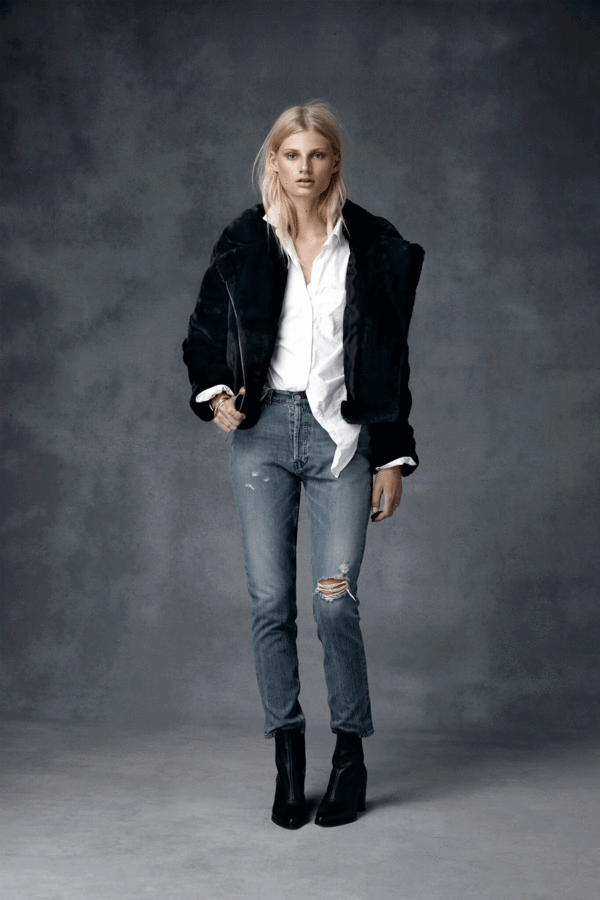 Faux Fur Biker Jacket