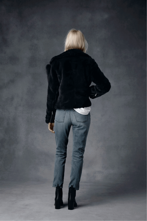 Faux Fur Biker Jacket