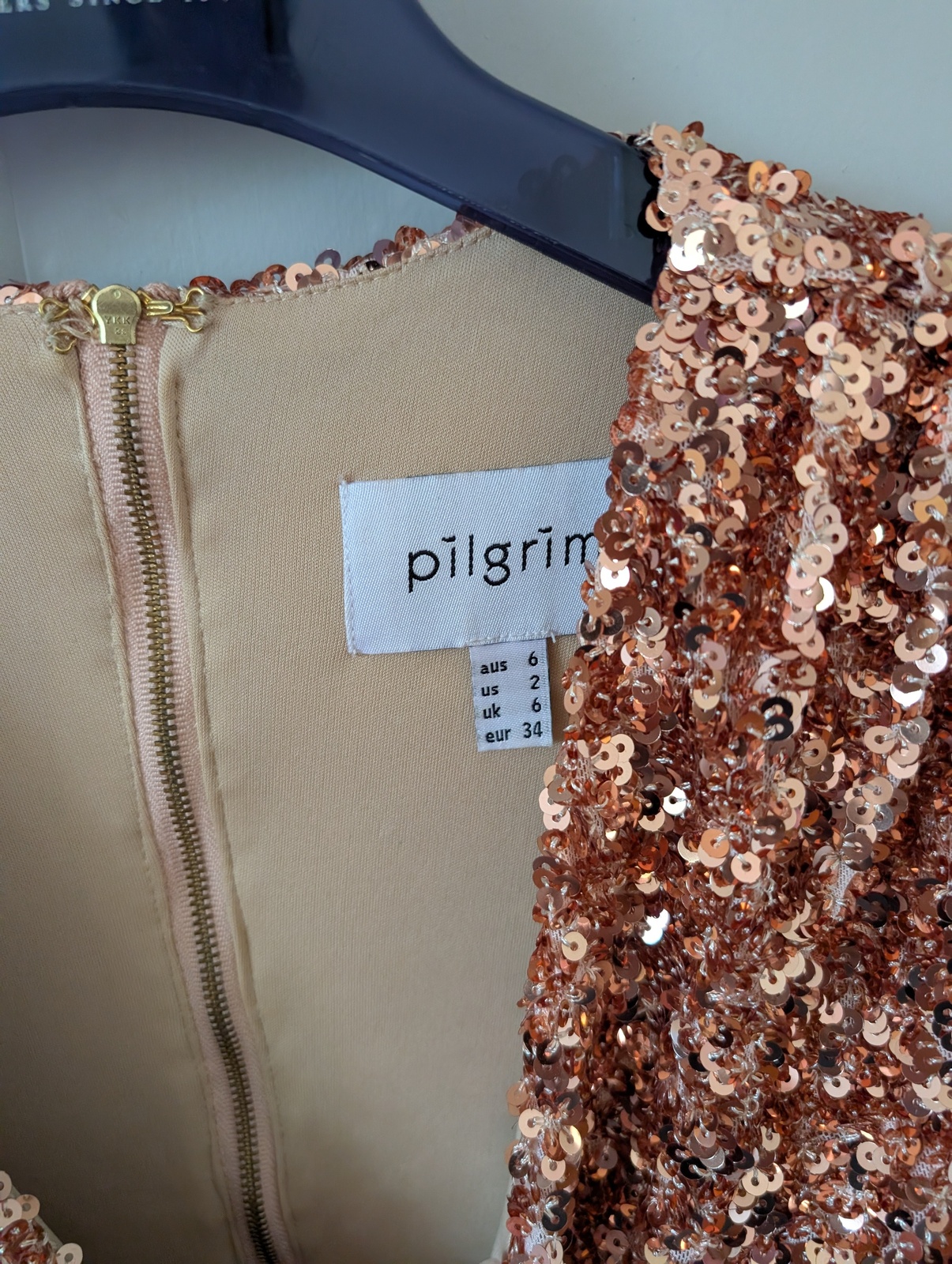 sequin dress (Rose gold) size AU6