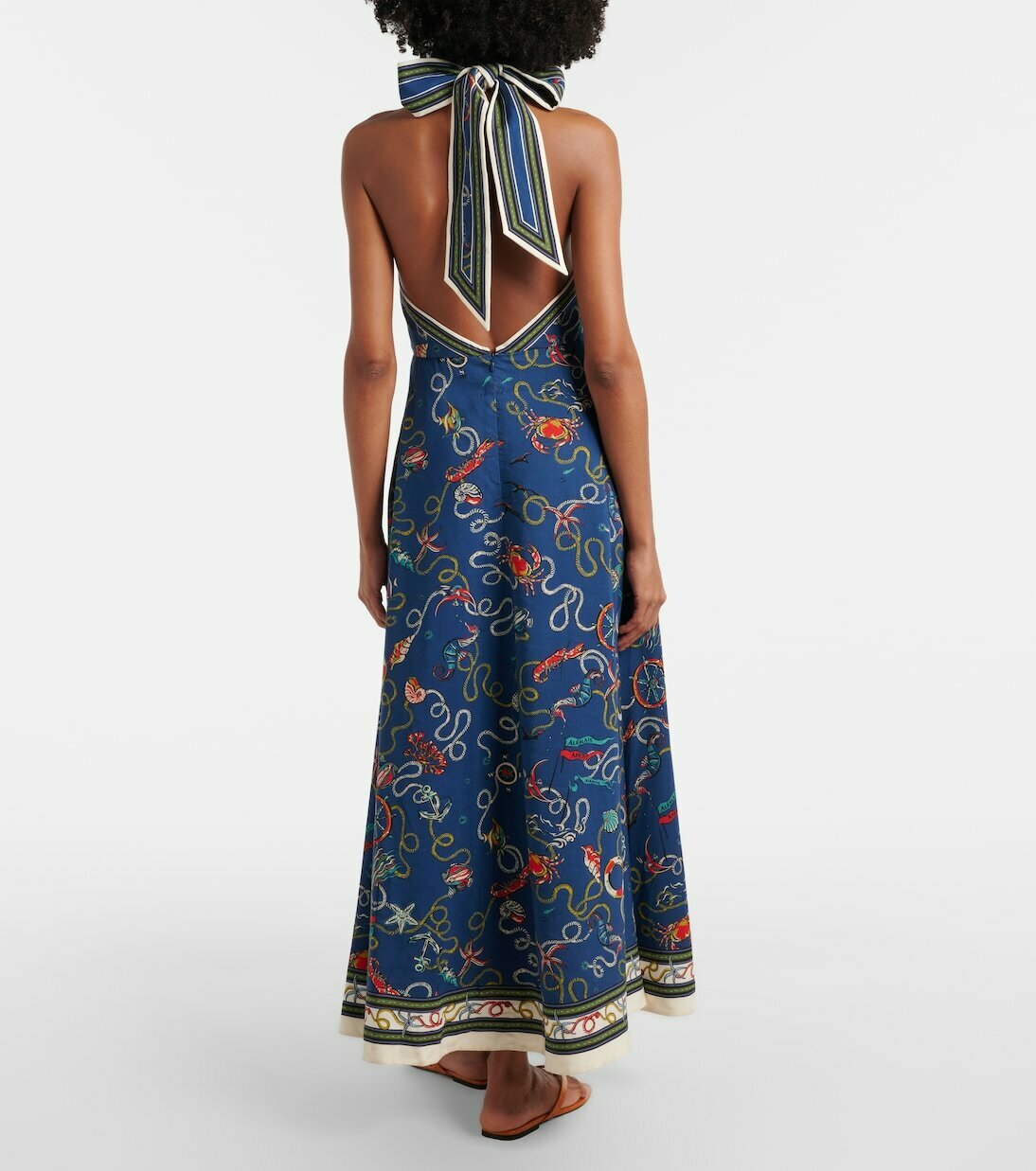 COVE PRINTED HALTER NECK MAXI DRESS 