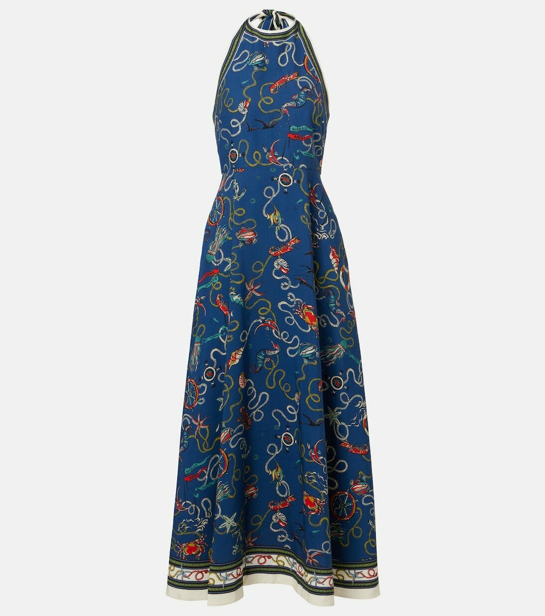COVE PRINTED HALTER NECK MAXI DRESS 