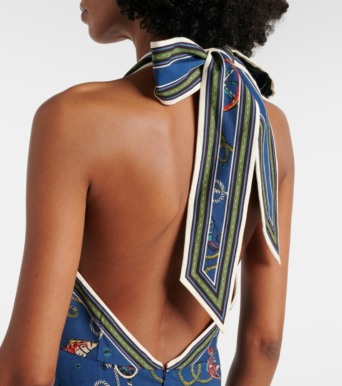 COVE PRINTED HALTER NECK MAXI DRESS 