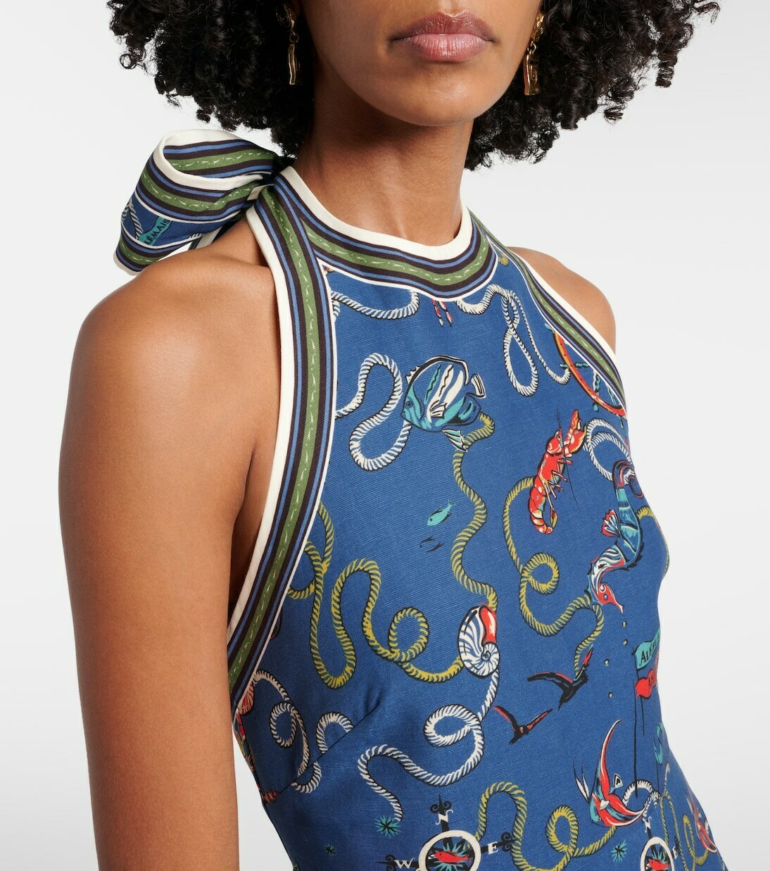 COVE PRINTED HALTER NECK MAXI DRESS 