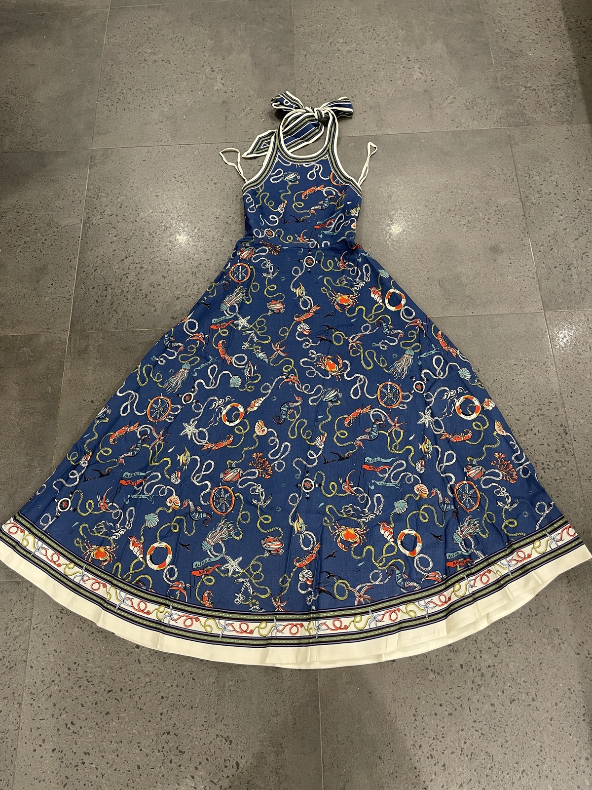 COVE PRINTED HALTER NECK MAXI DRESS 