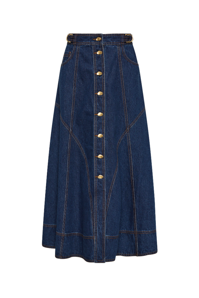 Carmen Denim Midi Skirt 