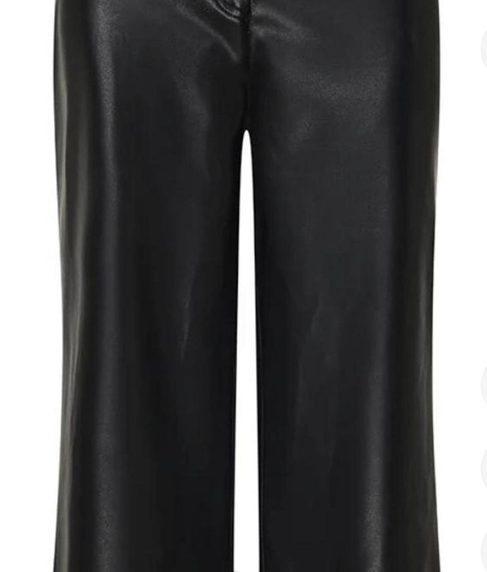 Black Vegan Leather Pants size 12 