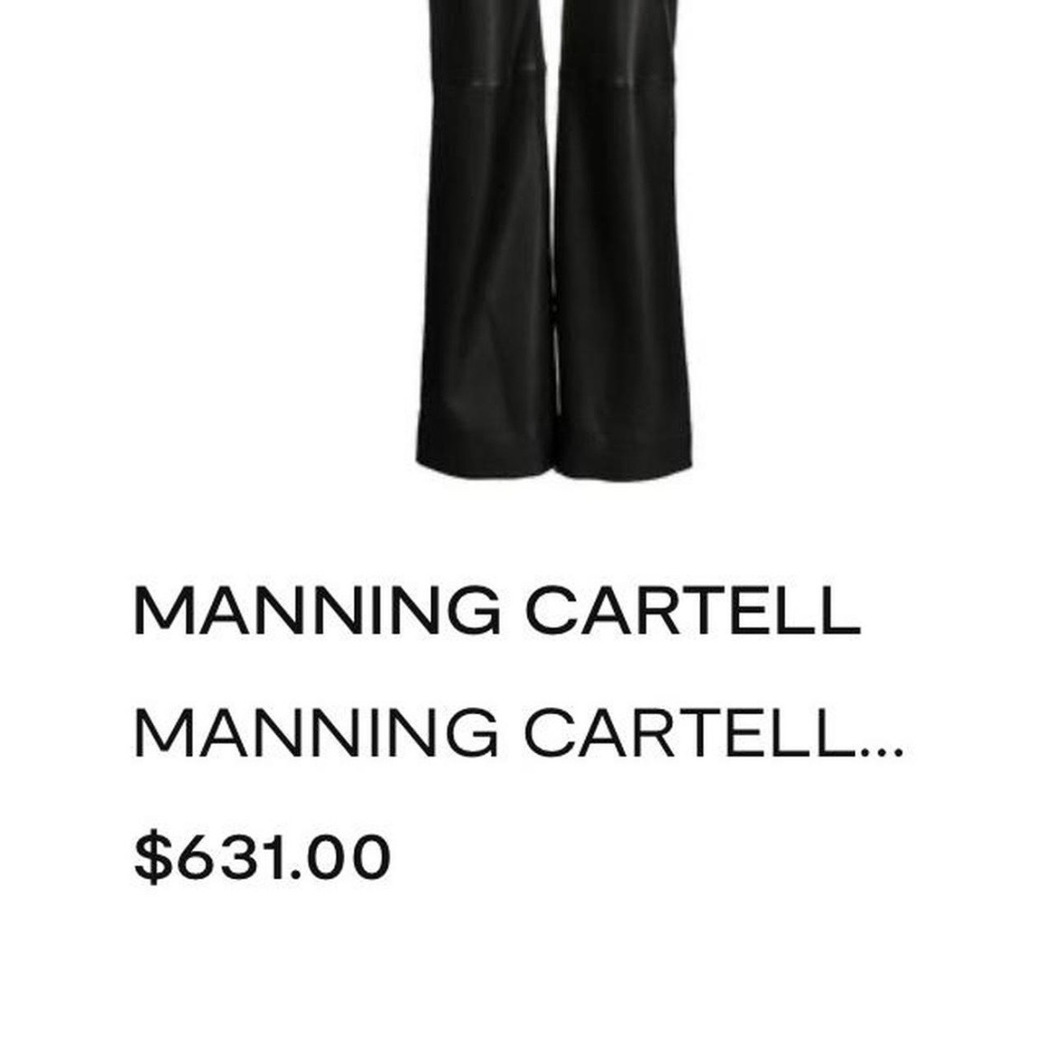 Black Vegan Leather Pants size 12 