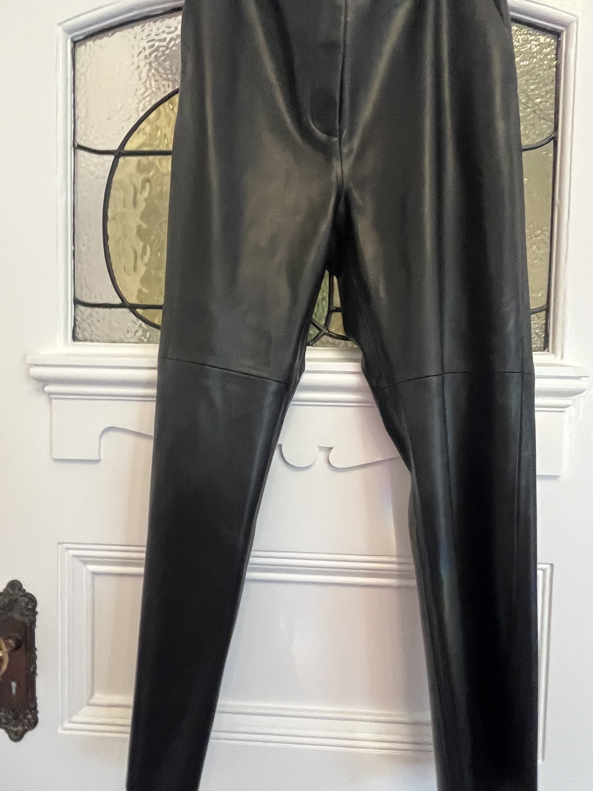 Black Vegan Leather Pants size 12 