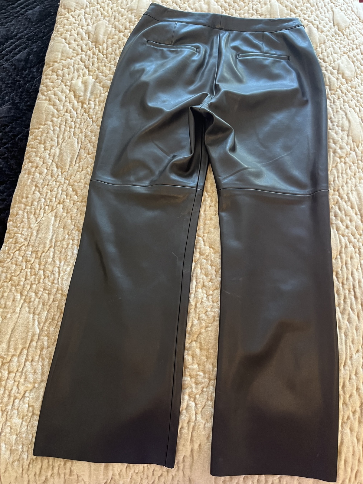 Black Vegan Leather Pants size 12 