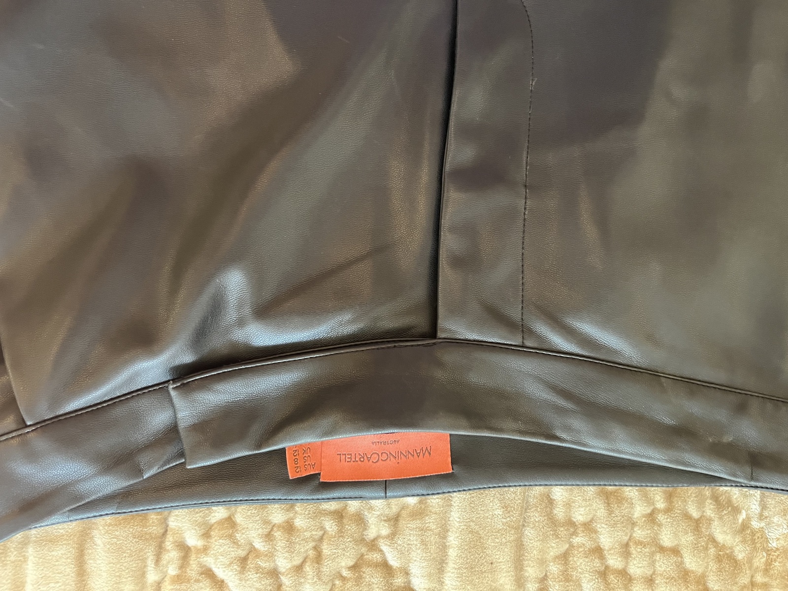 Black Vegan Leather Pants size 12 
