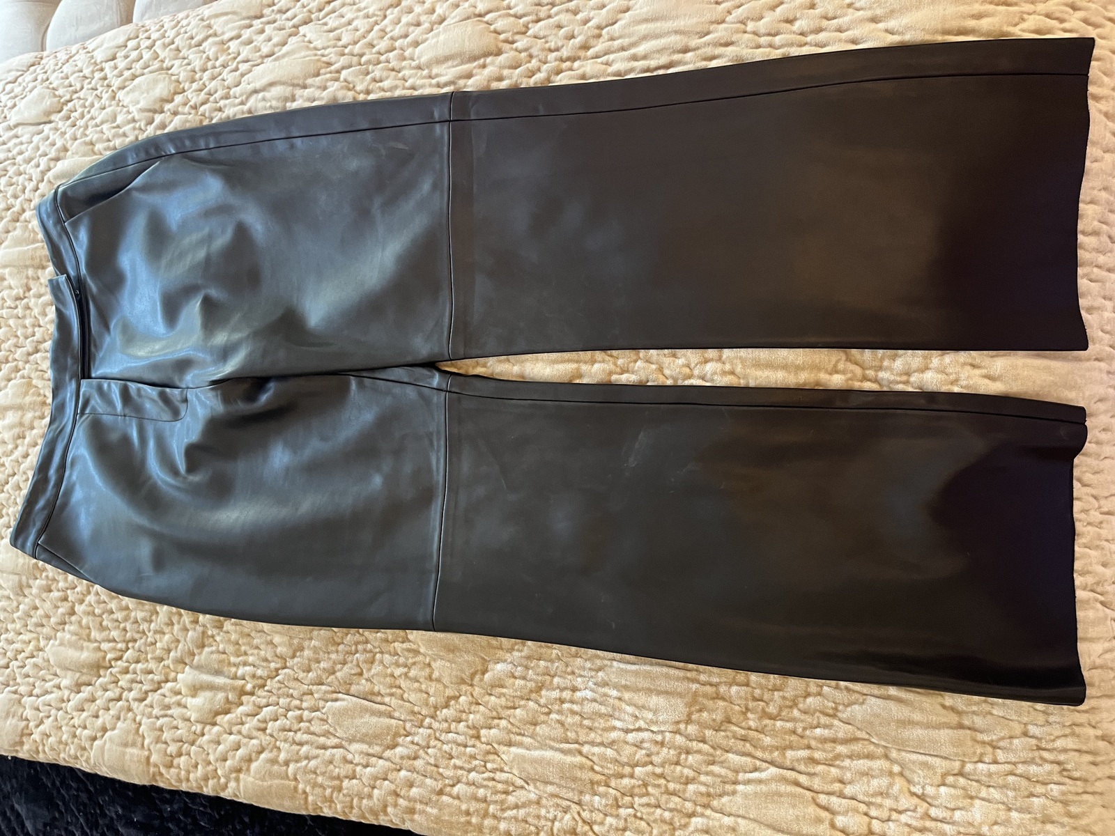 Black Vegan Leather Pants size 12 
