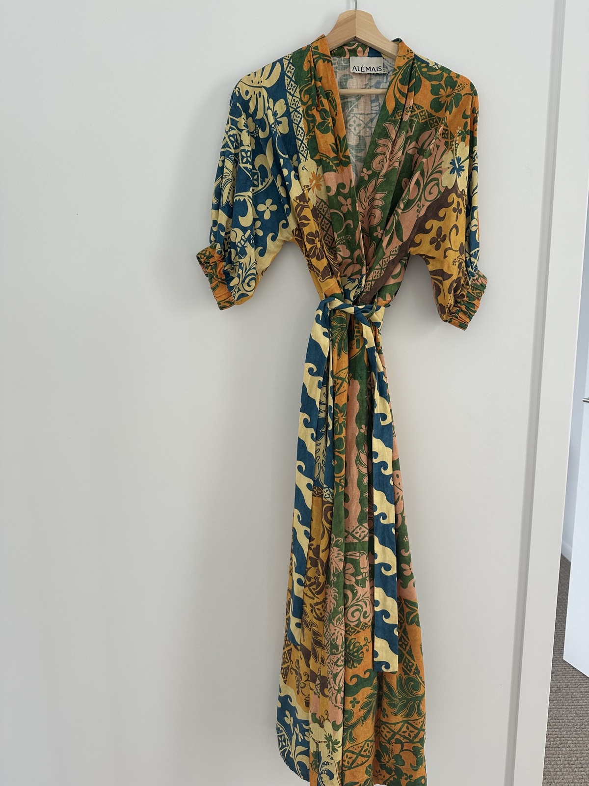 linen wrap dress