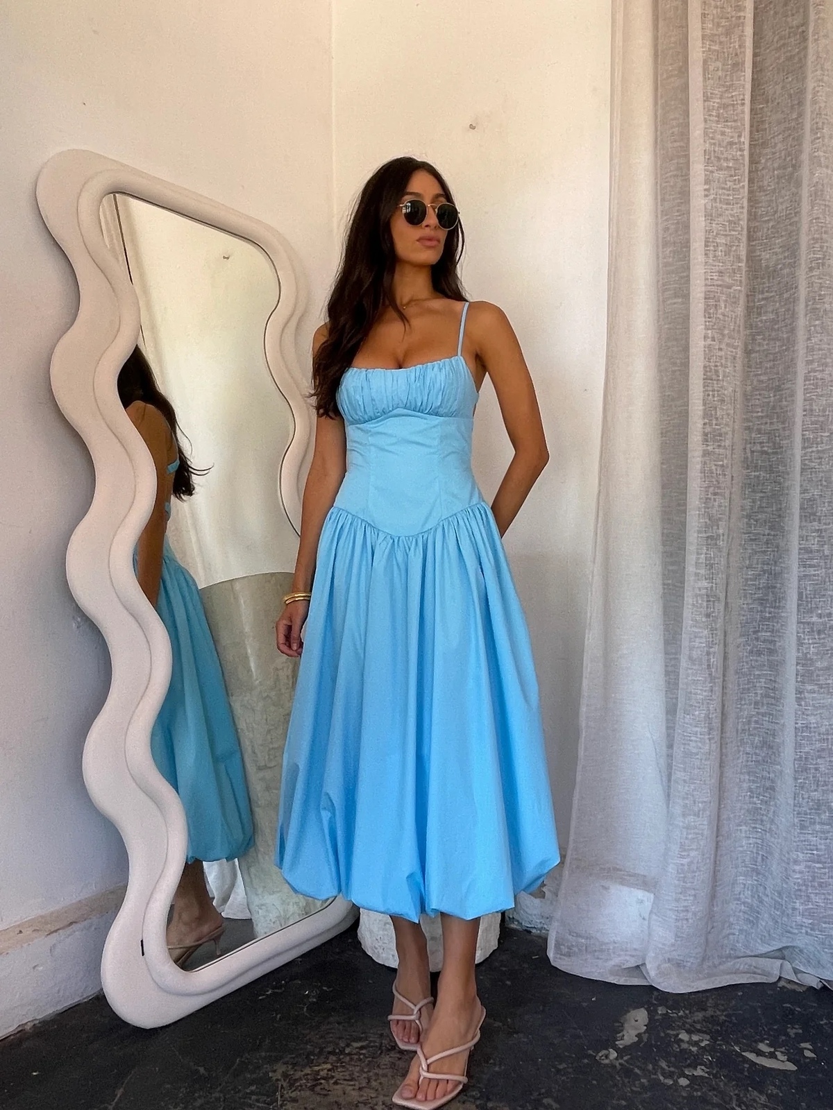 , Scarlette Midi Dress, Blue