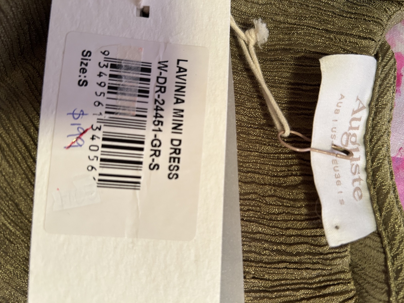  Lavinia Mini Dress, Green/Olive/Khaki (BNWT)