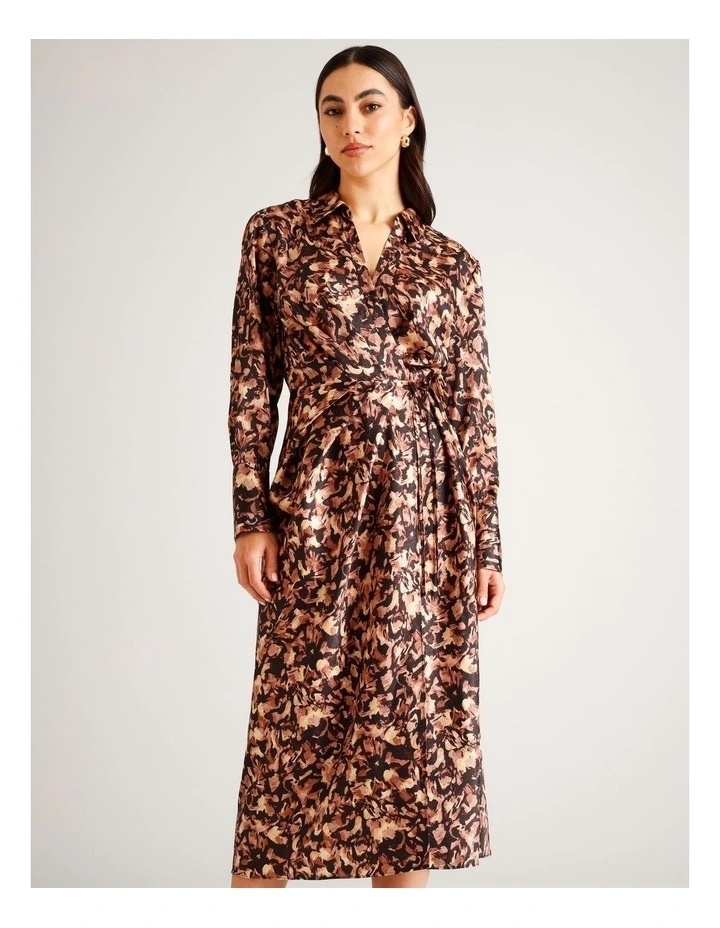 , Recycled Poly Blend Wrap Satin Maxi Dress, Assorted (BNWT)