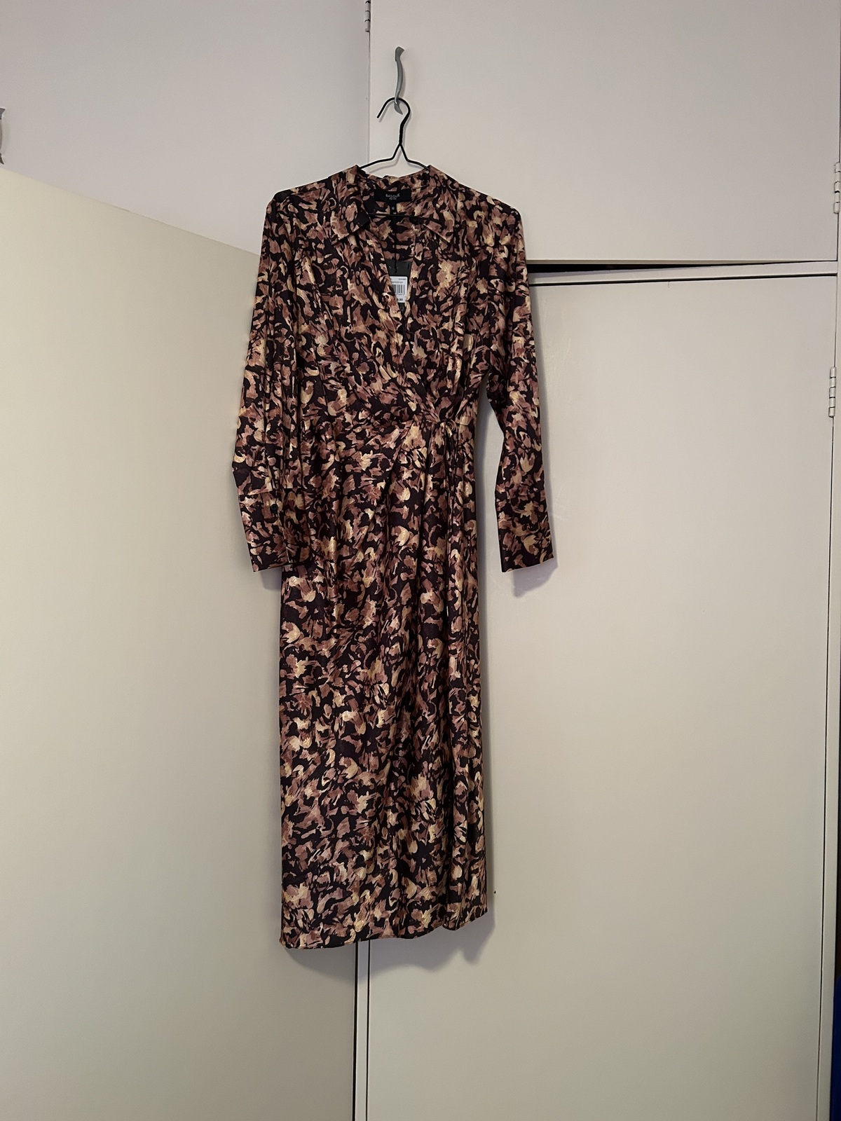 , Recycled Poly Blend Wrap Satin Maxi Dress, Assorted (BNWT)
