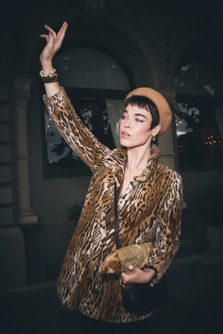 Faux Fur Coat, Ocelot Faux Fur (BNWT)