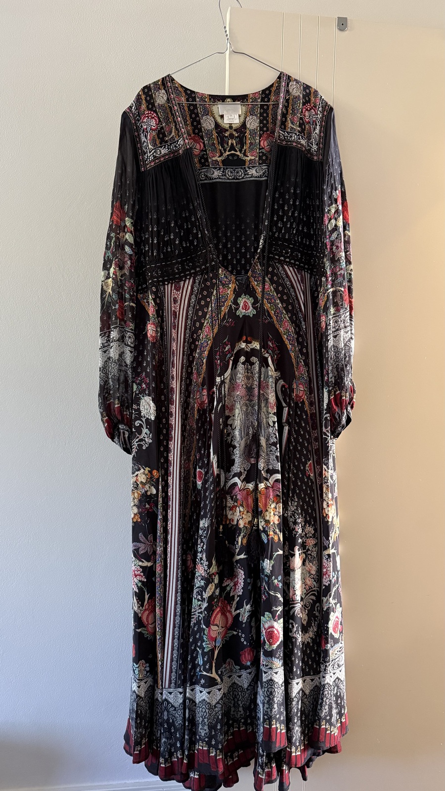 Peasant Dress With Tie Front