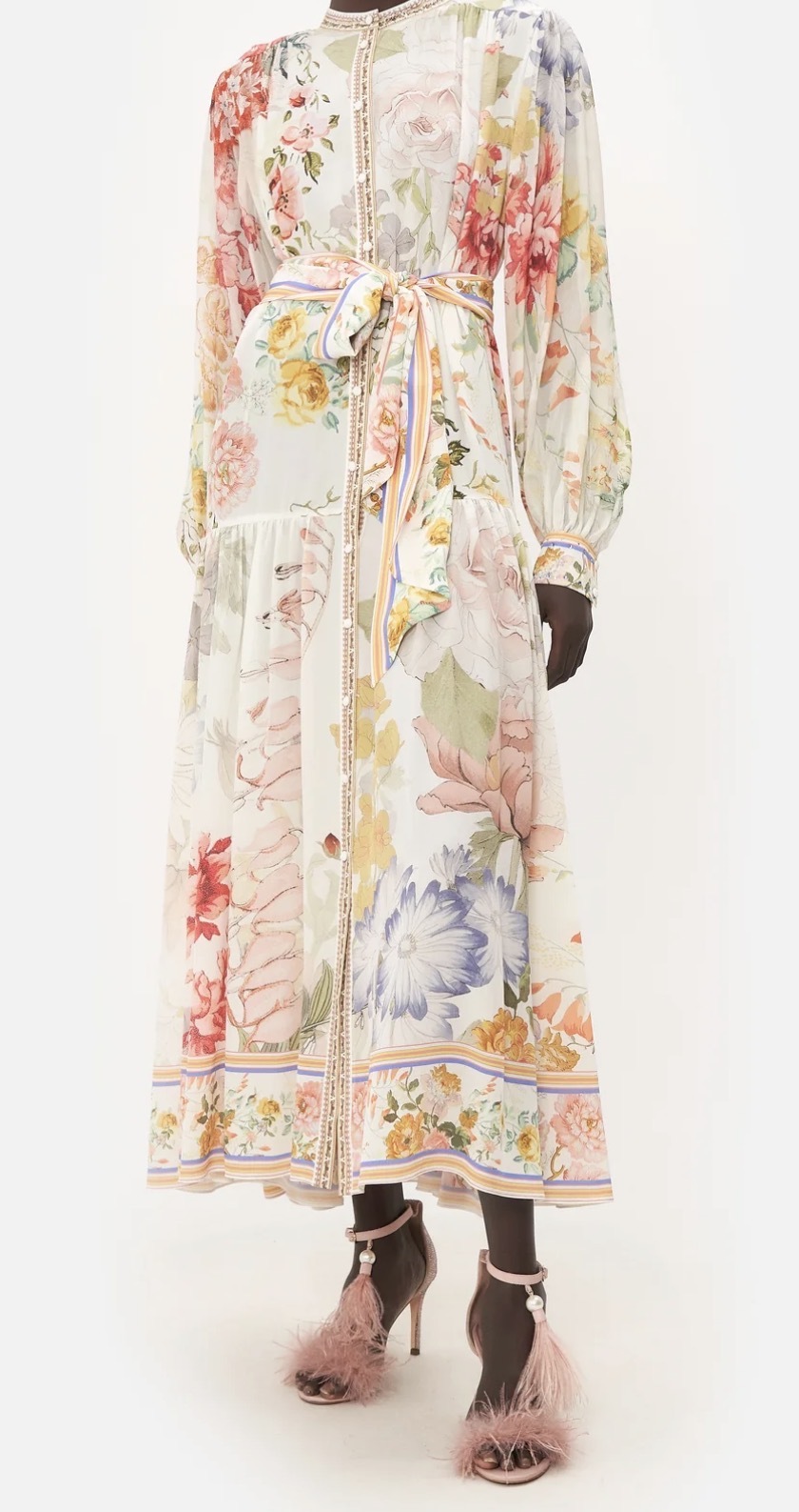 sachin and babi light blue dress French Connection Women's Maxi Dress (Blue Floral, Medium) main image 0