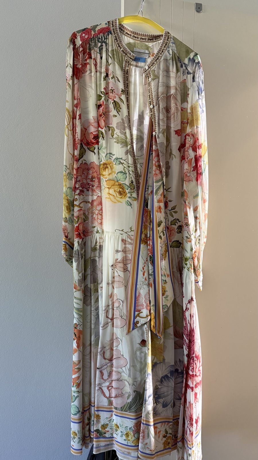 Button Through Dress With Yoke