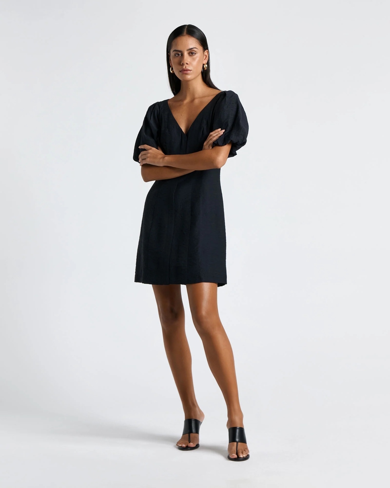 Viscose Blend, Puff Sleeve Mini Dress (BNWT)