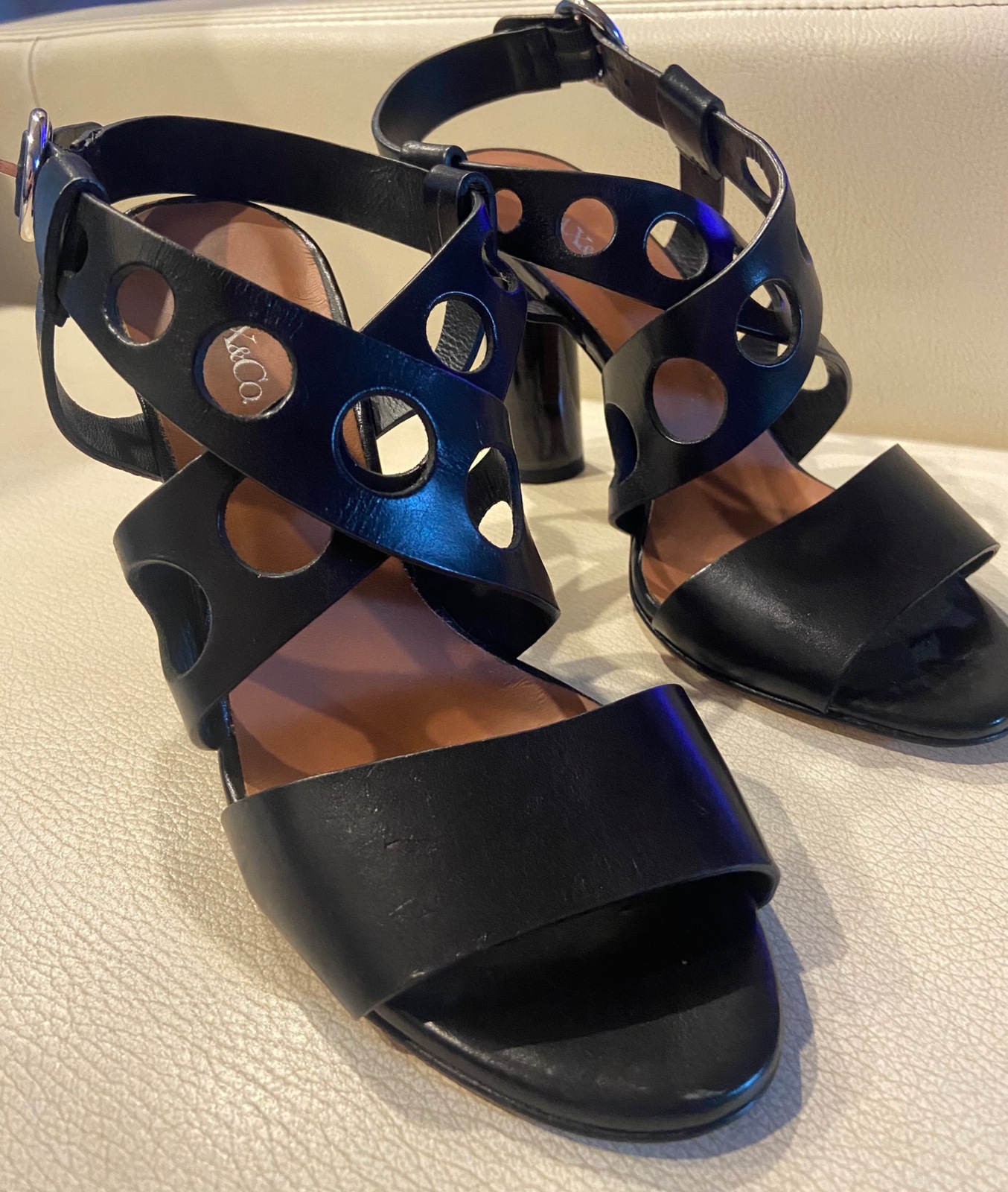Black Sandals- Size EU 38
