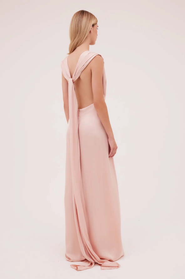 Ascendent Gown in Satin Musk
