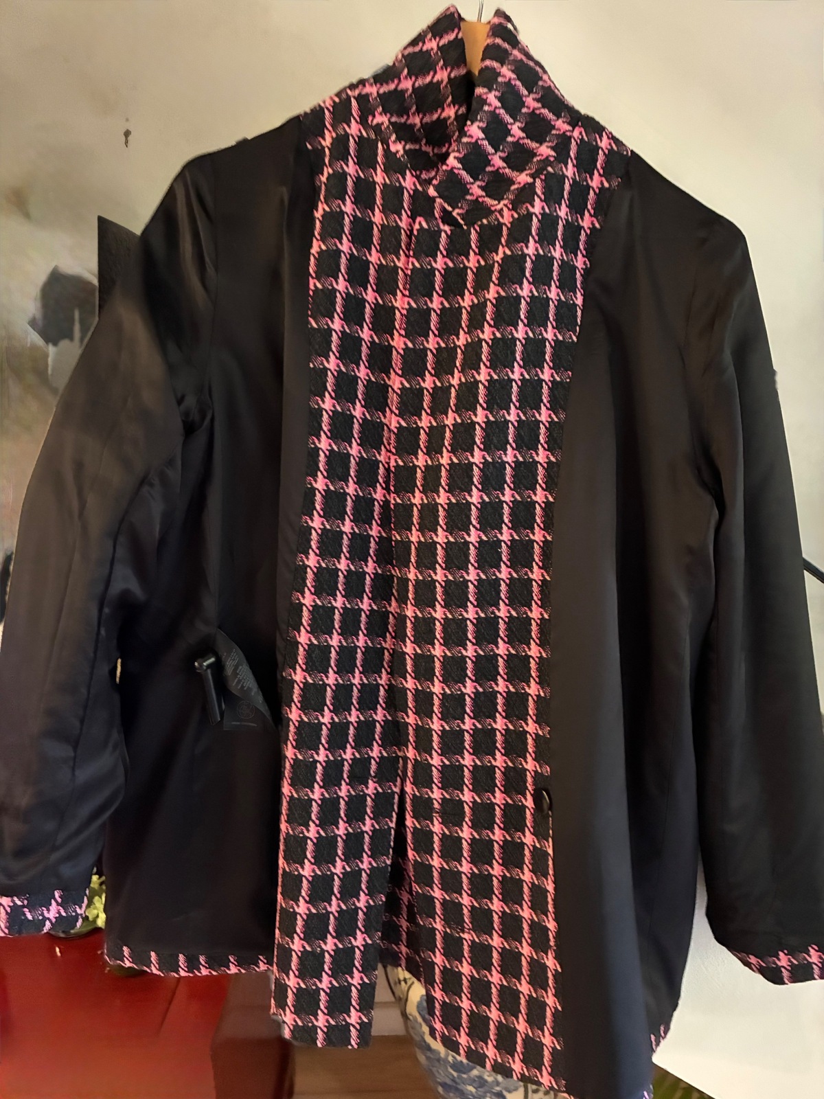 Pink & Black Double Breasted Jacket
