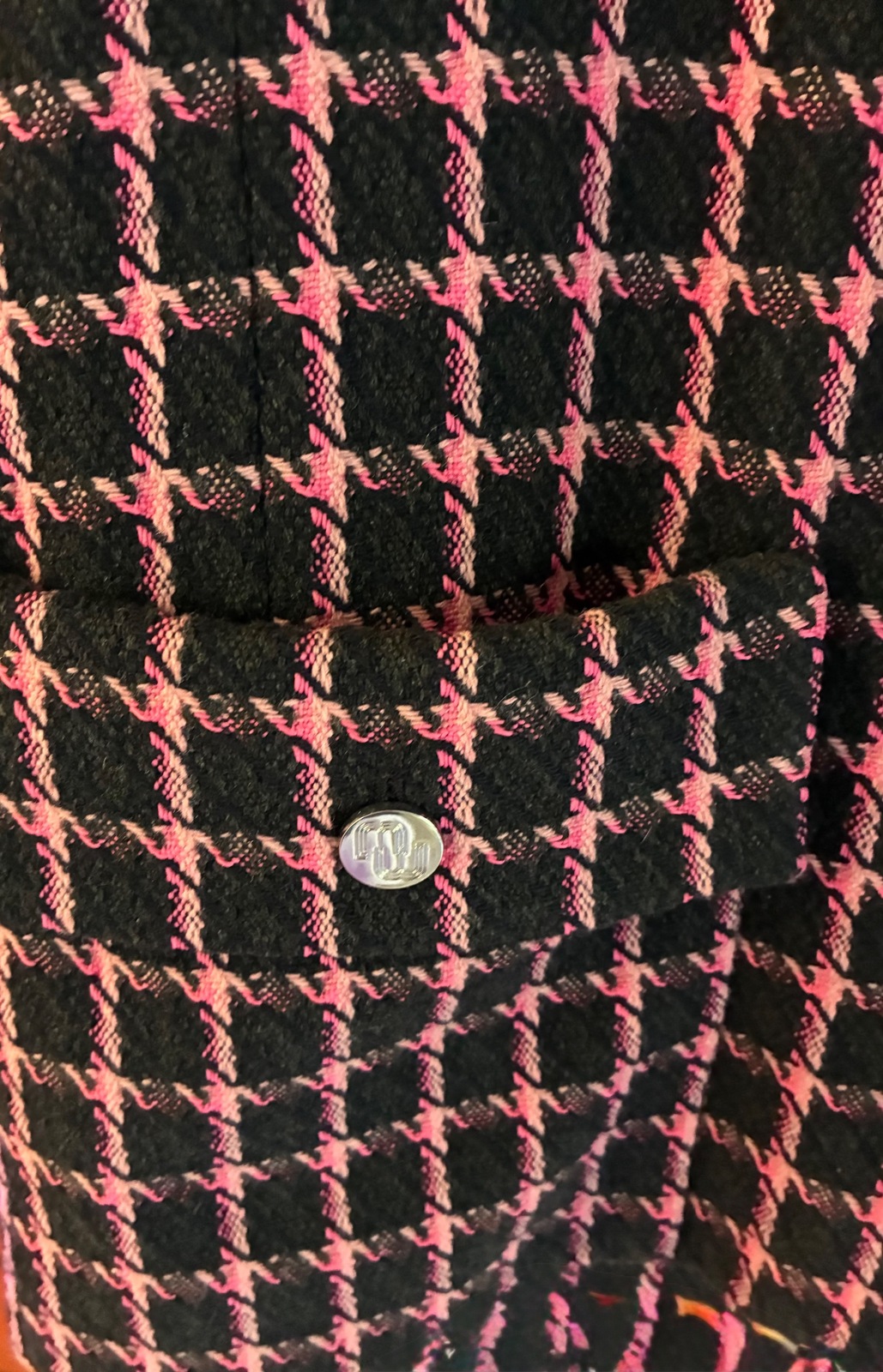 Pink & Black Double Breasted Jacket