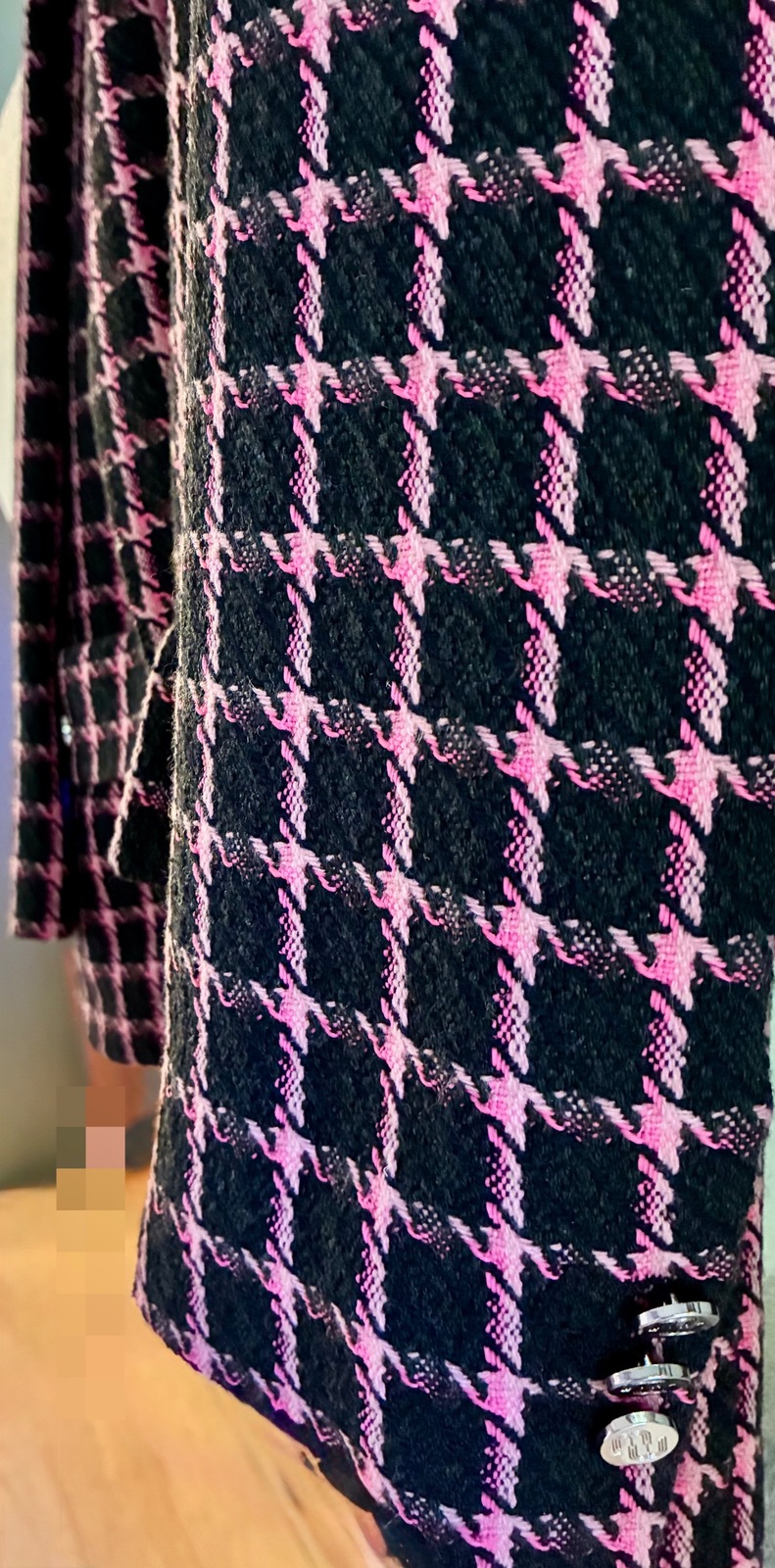 Pink & Black Double Breasted Jacket