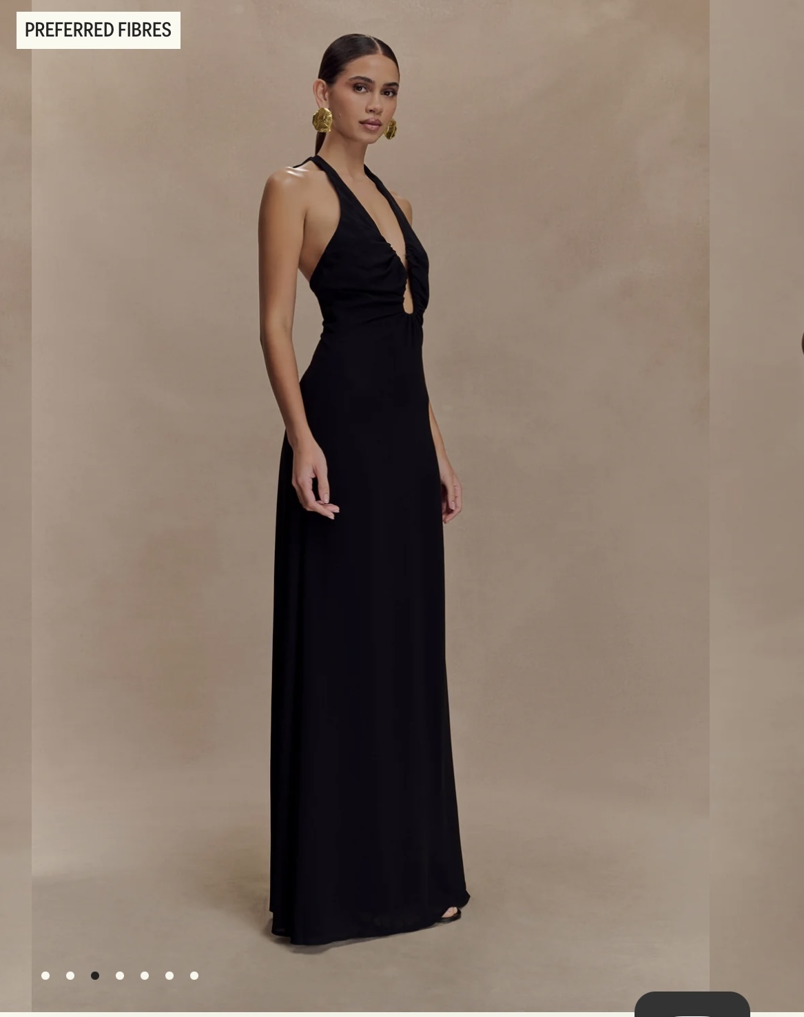 Malakhai. Chiffon Halter Maxi Dress