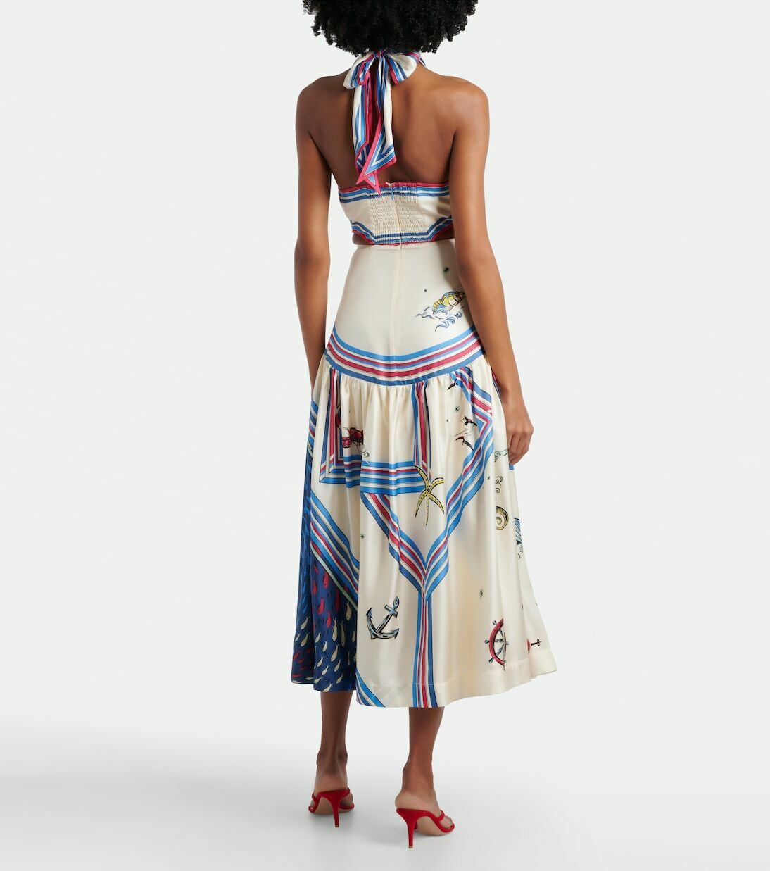 Apollo printed silk midi dress AU10/US6