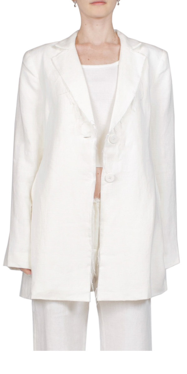 RAW EDGE BLAZER IVORY