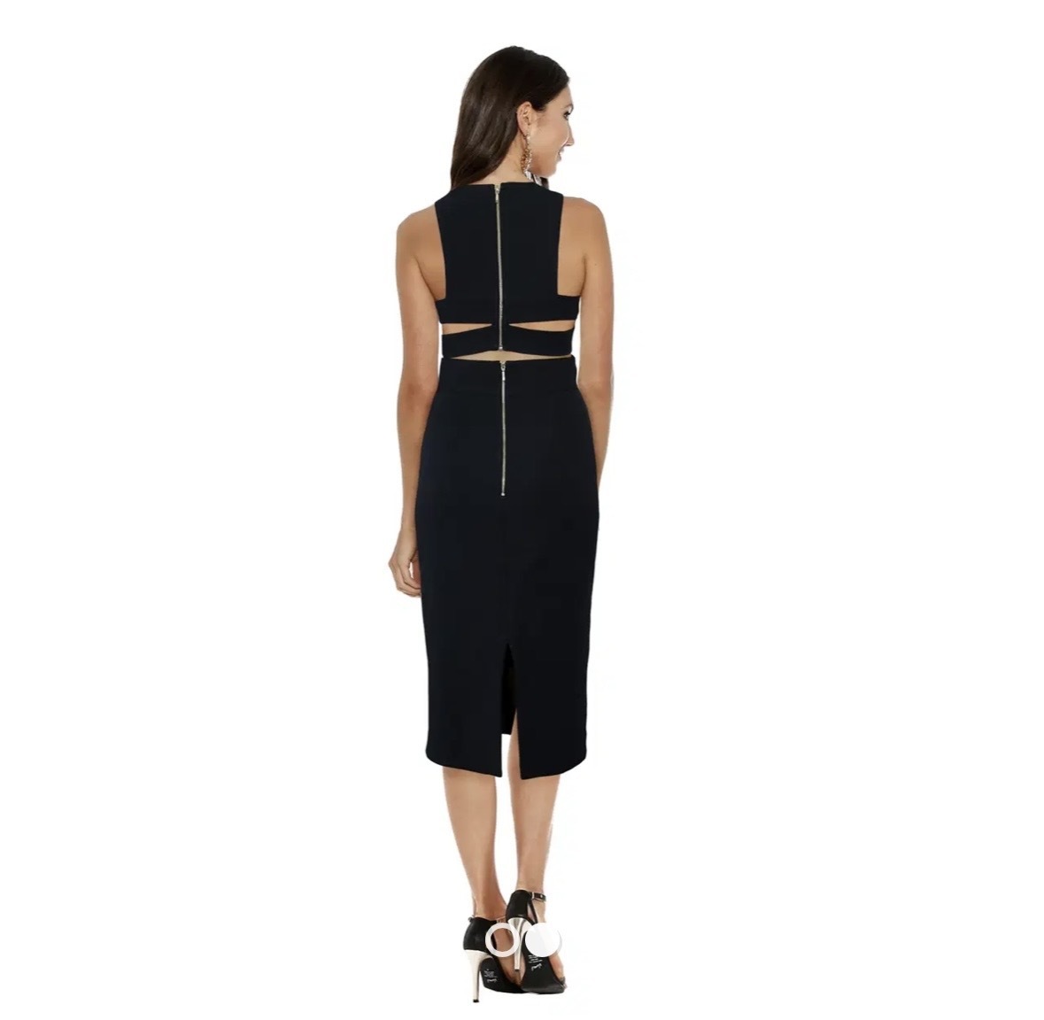 navy midi dress
