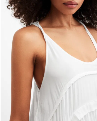 WHITE CAVARLY TIERED RUFFLE MAXI DRESS