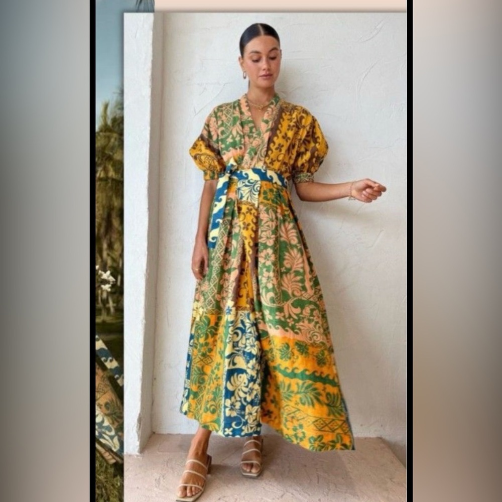 linen wrap dress