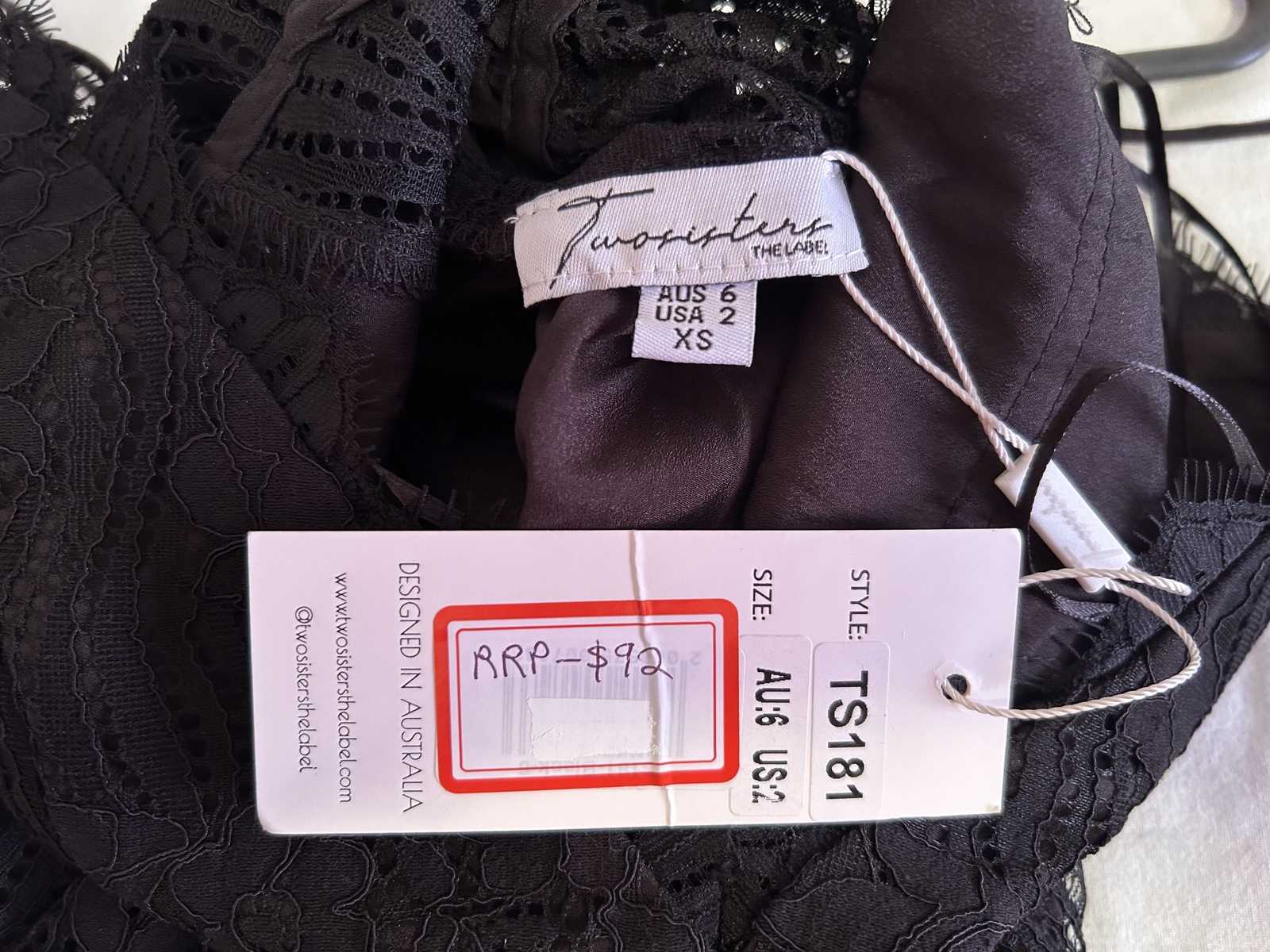 Aurelia Dress, Black Lace (BNWT)