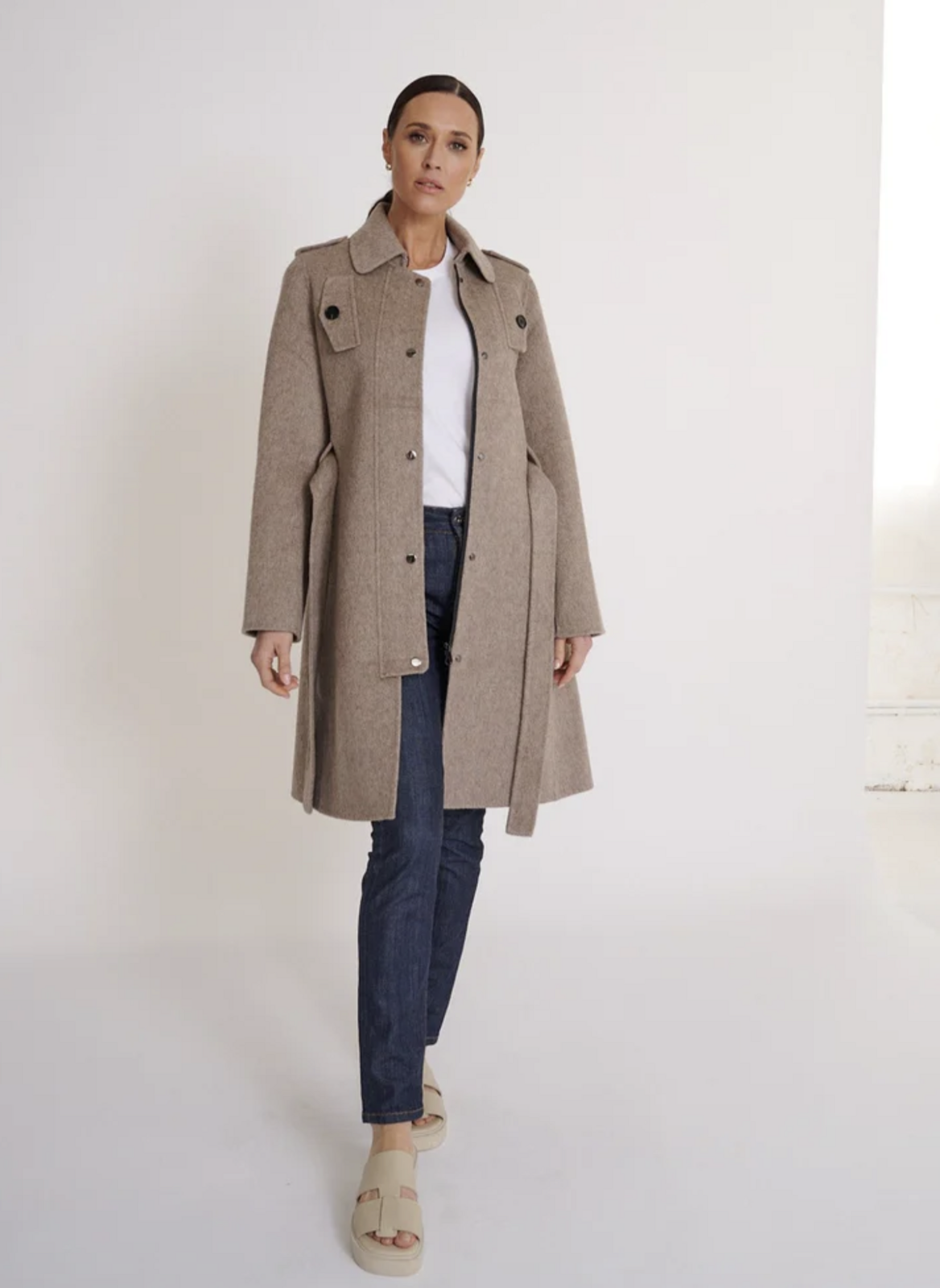 Jacket coat Size S Mushroom NEW RRP$490