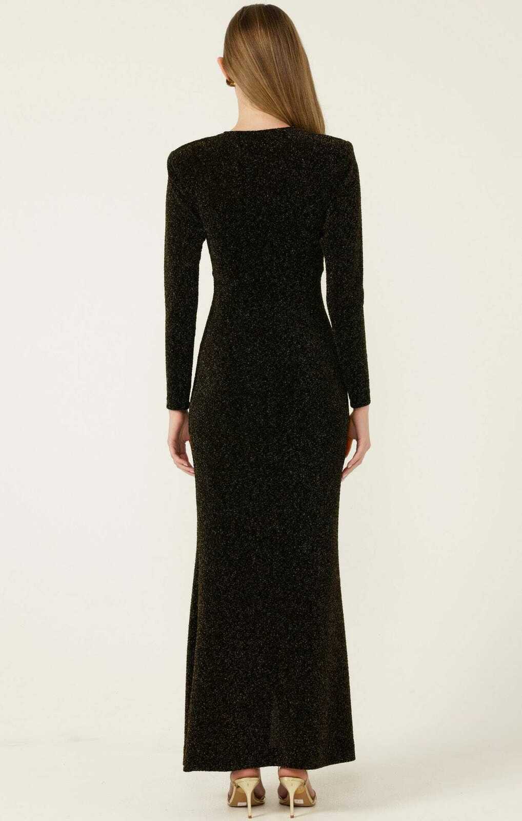 LENORA MAXI DRESS IN BLACK GOLD Size 12 worn once, no damage