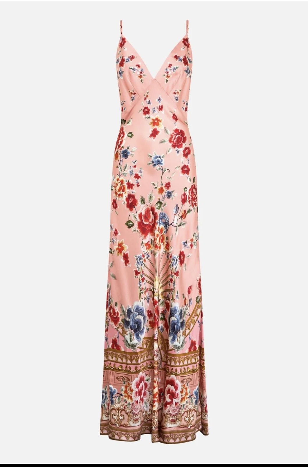 V Neck full length Bias Slip Dress Majestic MILLA Medium/AU12