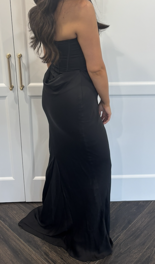 - Satin Corset Maxi Dress