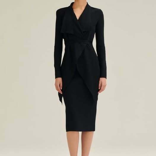 Crepe Drape Knit Jacket