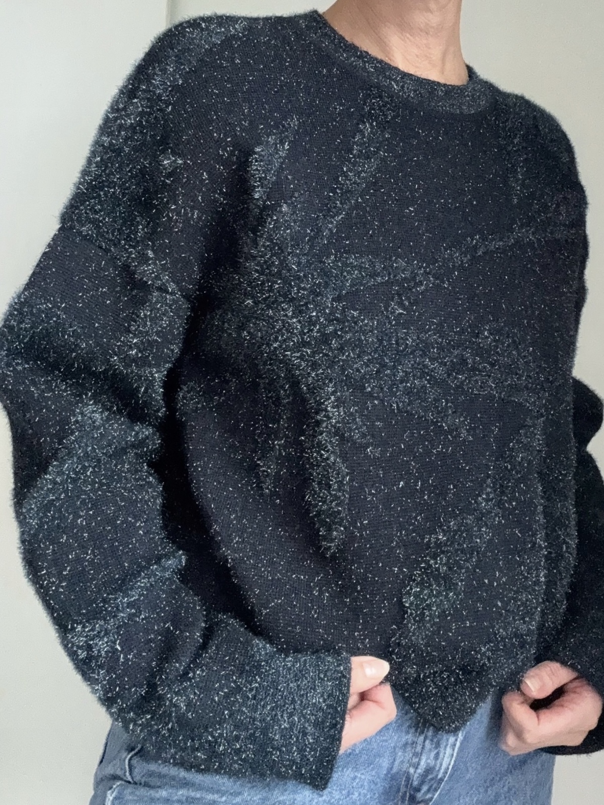  Metallic Shimmer Sweater