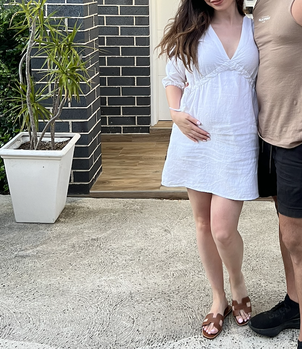 Linen Mini Dress With Tie Sides